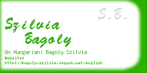 szilvia bagoly business card